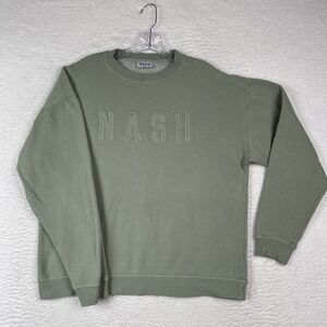 NASH The Nash Collection Crew Neck Sweatshirt Embroidered Sage Green Size M/L